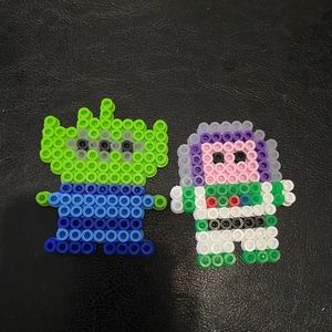 Perler bead Buzz light year and Alien bundle.